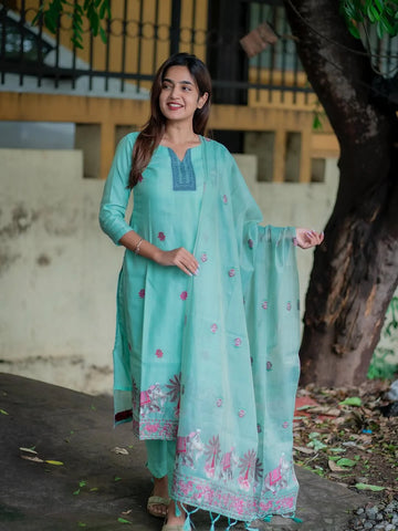N-100 JAMDHANI COTTON WITH EMBROIDERY SALWAR SUIT
