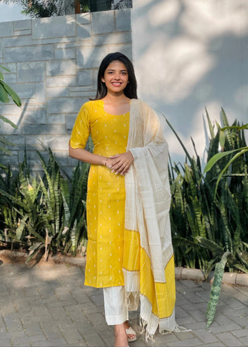 N-78 TUSSARSILK KURTI SET
