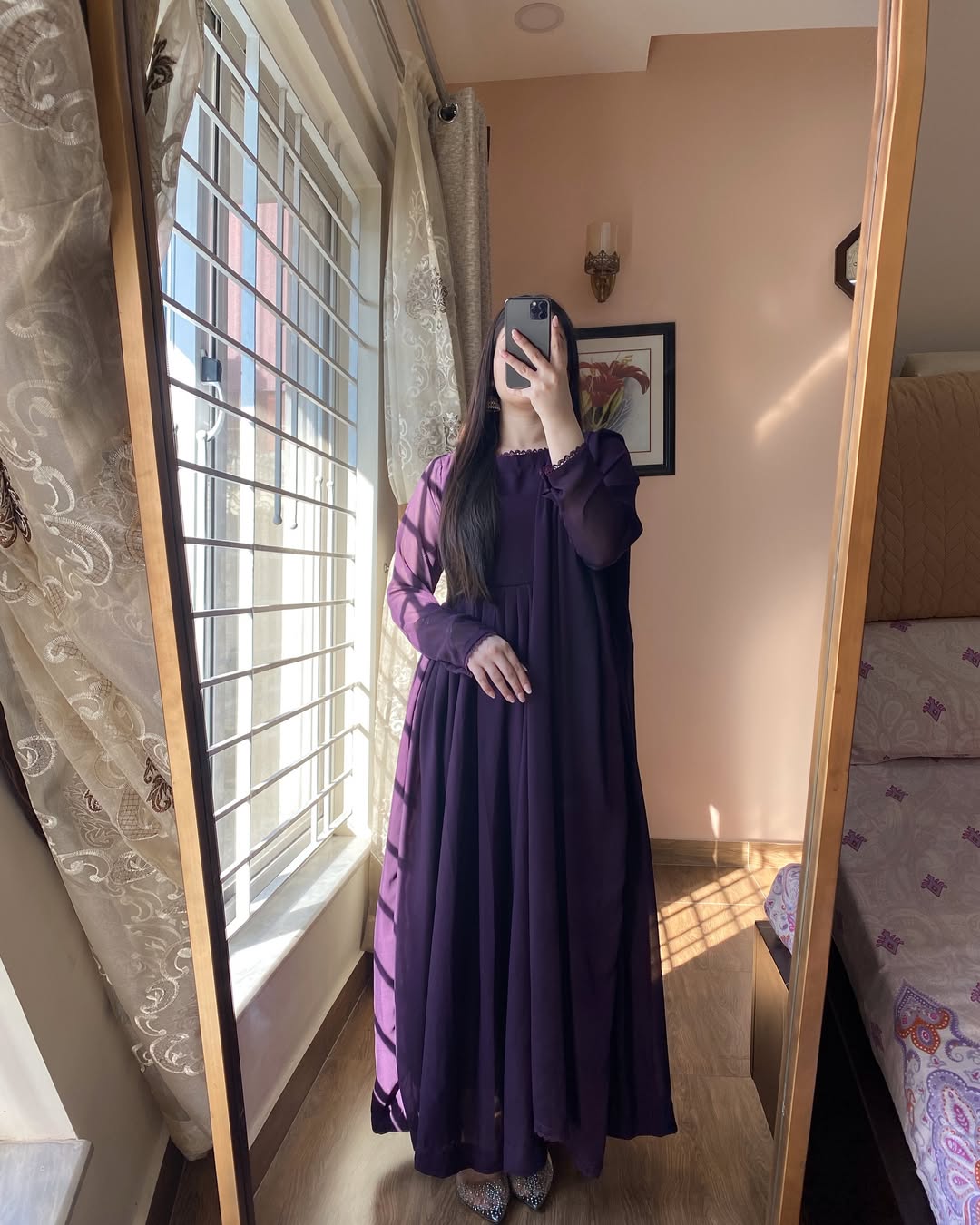 Chiffon Gown And Dupatta